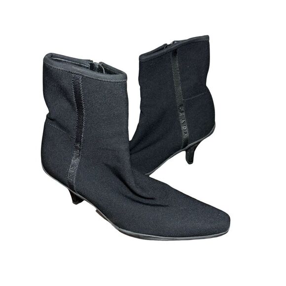 Vintage Prada Black Pumps Minimal 90s Block Heel 37 VTG - Picture 4 of 7